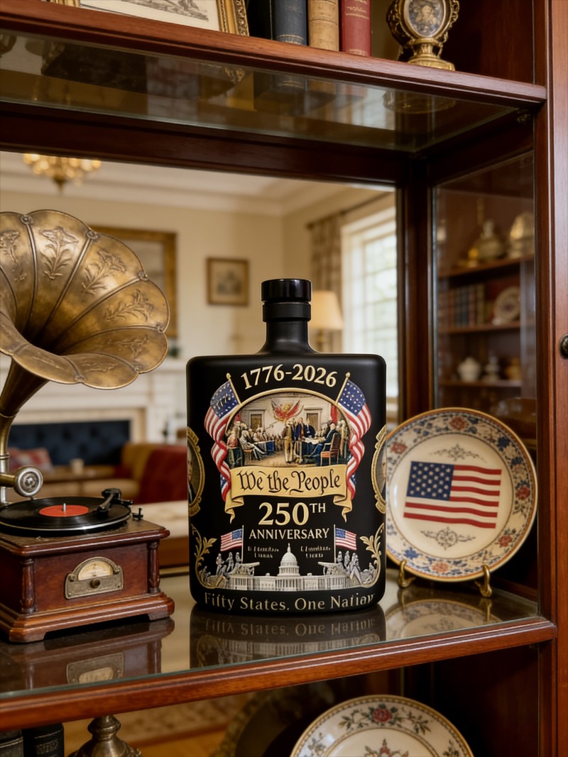 Glass Decanter Whiskey - US 250th Anniversary We The People