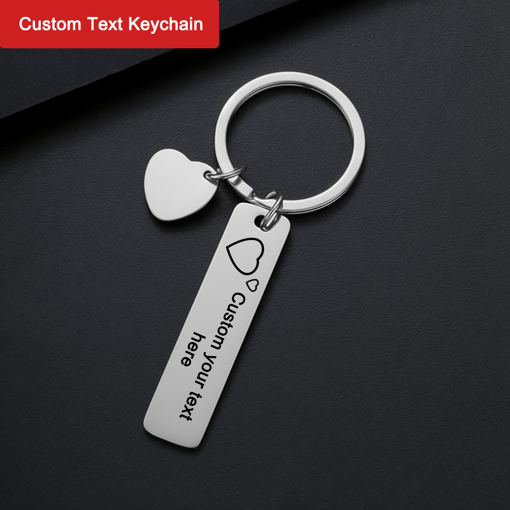 Personalized Engraved Gift - Custom Text Keychain Personalized Name Key