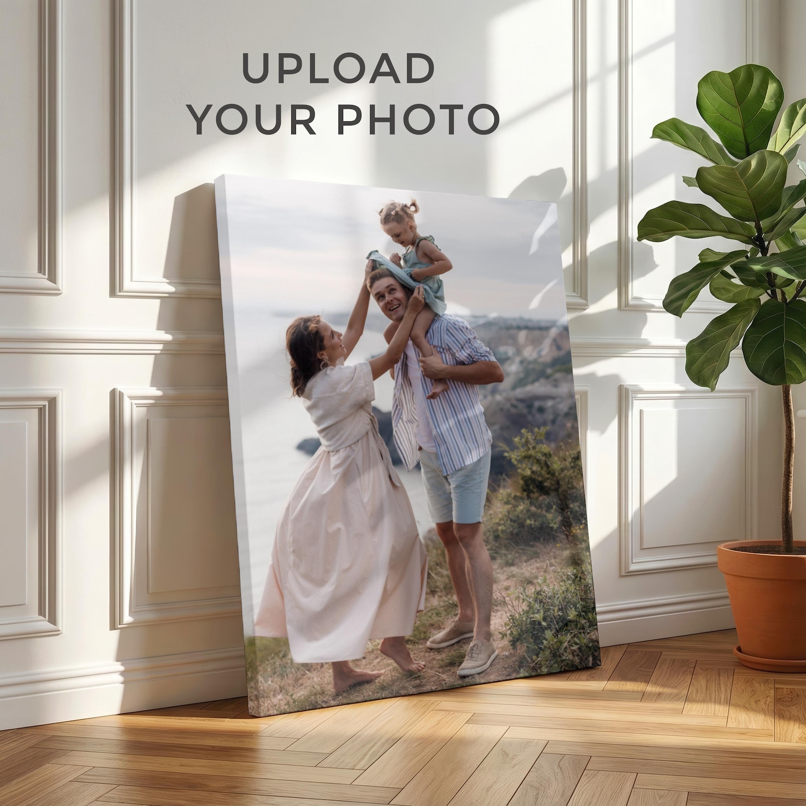 Personalized Engraved Gift - Personalized Photo Canvas, Custom Family Wall