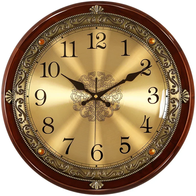 Luxury Lifestyle Living - Luxury Wood Wall Clock Metal Retro