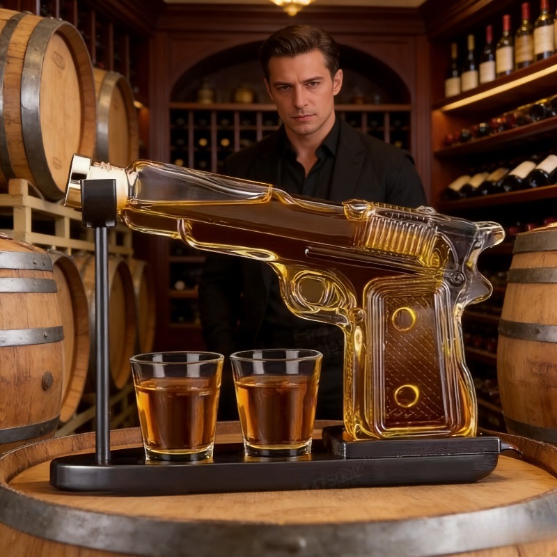 Sandhawk Glass Pistol Decanter - огляд і ціна Glass Decanter Whiskey