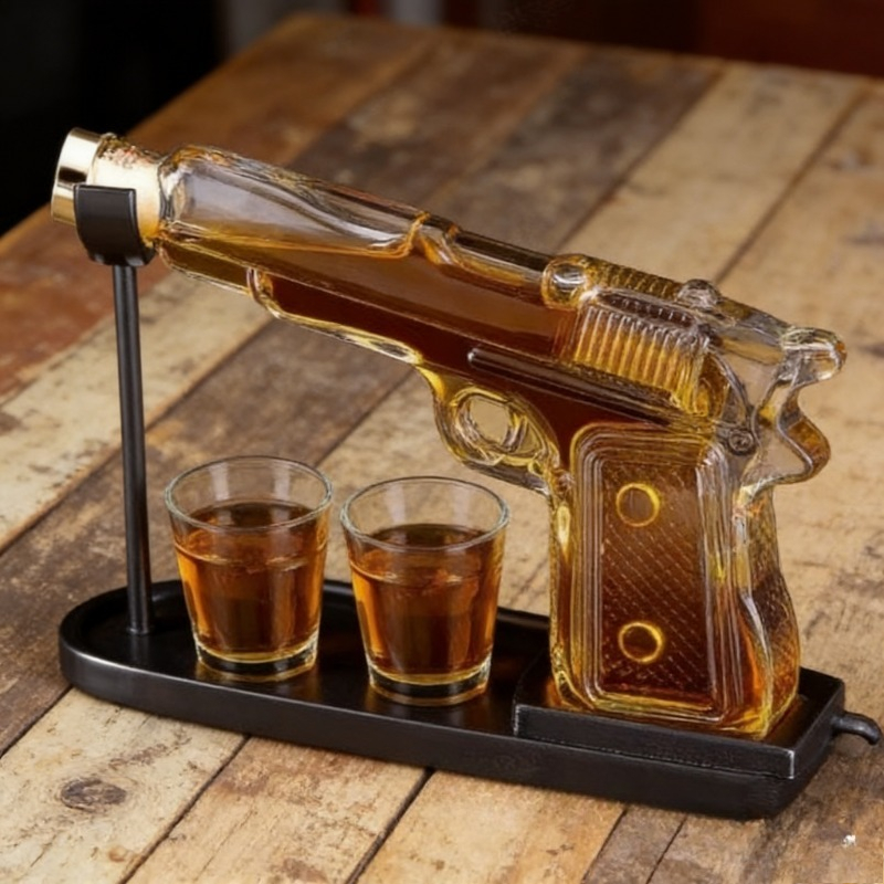 Pistol Shape Whiskey Decanter  - огляд і ціна Glass Decanter Whiskey