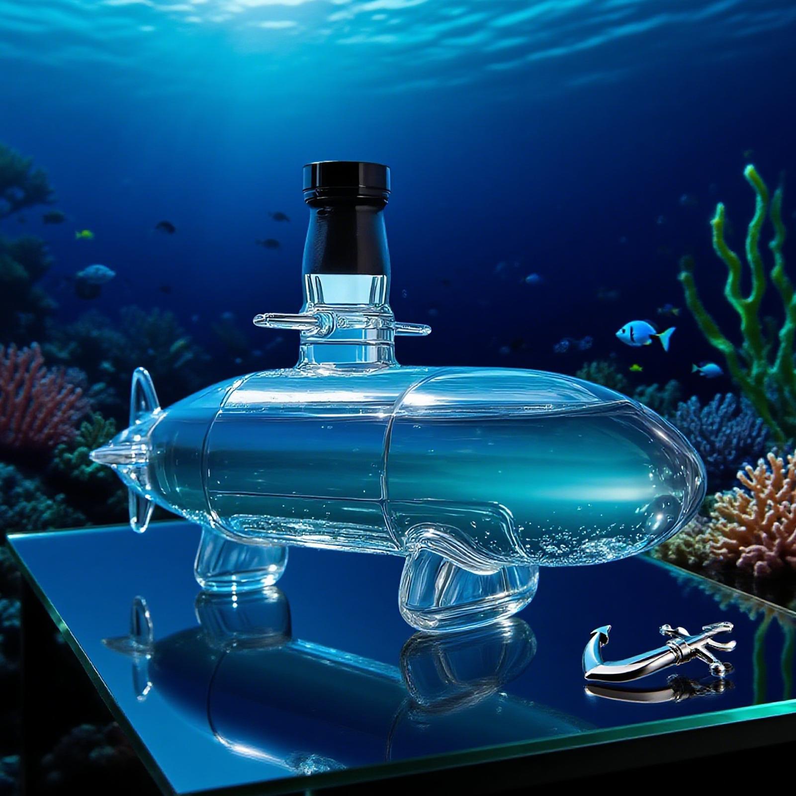 Submarine Whiskey Decanter Red - огляд і ціна Glass Decanter Whiskey