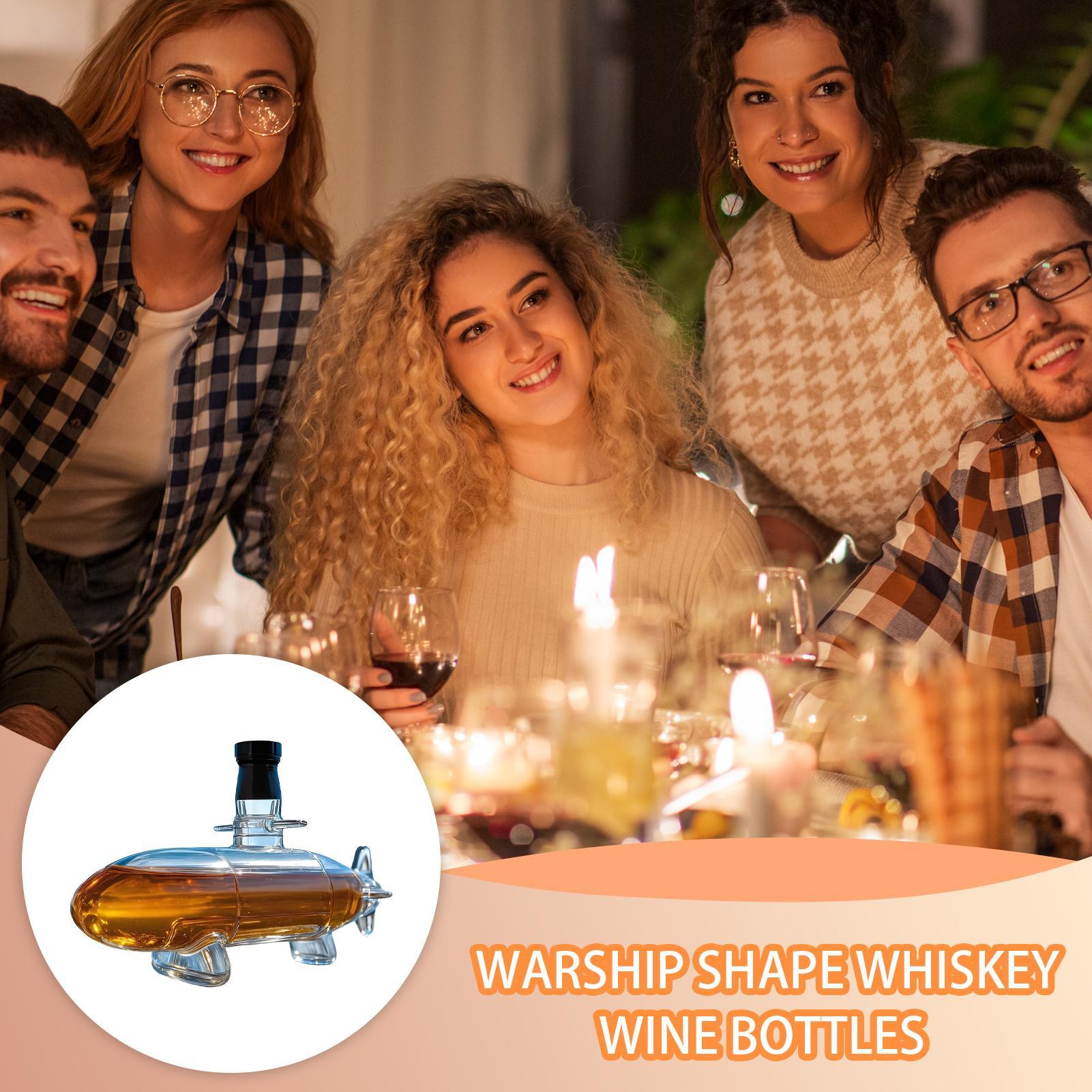 Submarine Whiskey Decanter Red - огляд і ціна Glass Decanter Whiskey