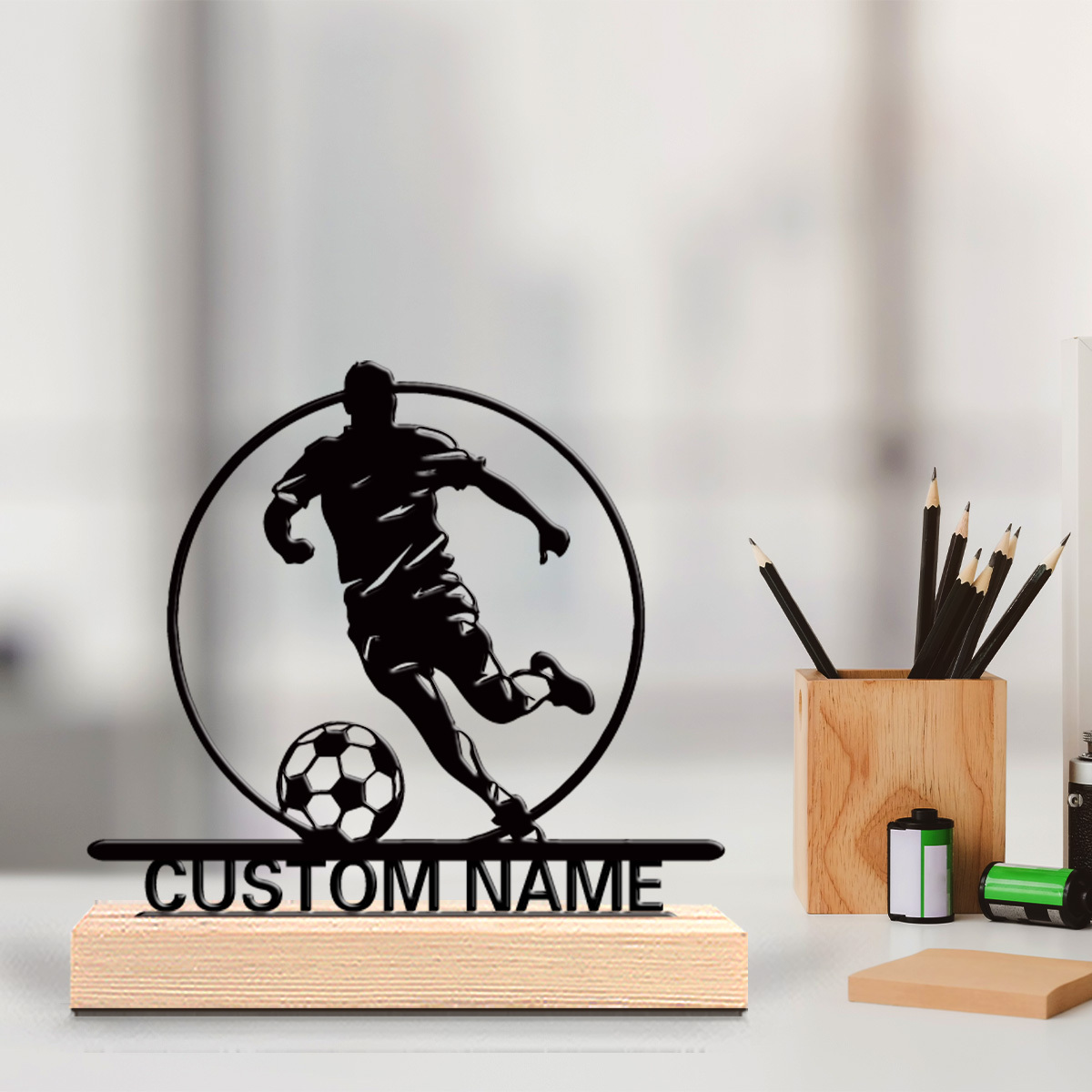 Custom Soccer Player Metal Sta - огляд і ціна Personalized Engraved Gift