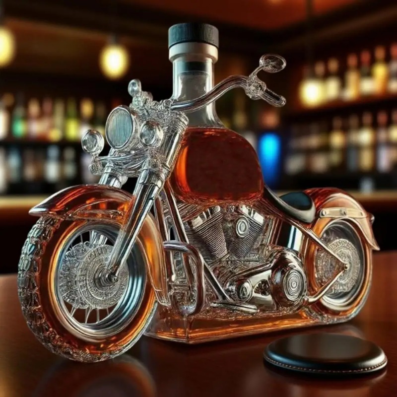 Motorcycle Style Whisky Decant - огляд і ціна Glass Decanter Whiskey