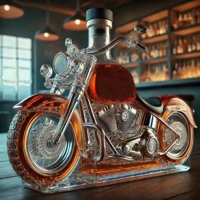Motorcycle Style Whisky Decant - огляд і ціна Glass Decanter Whiskey