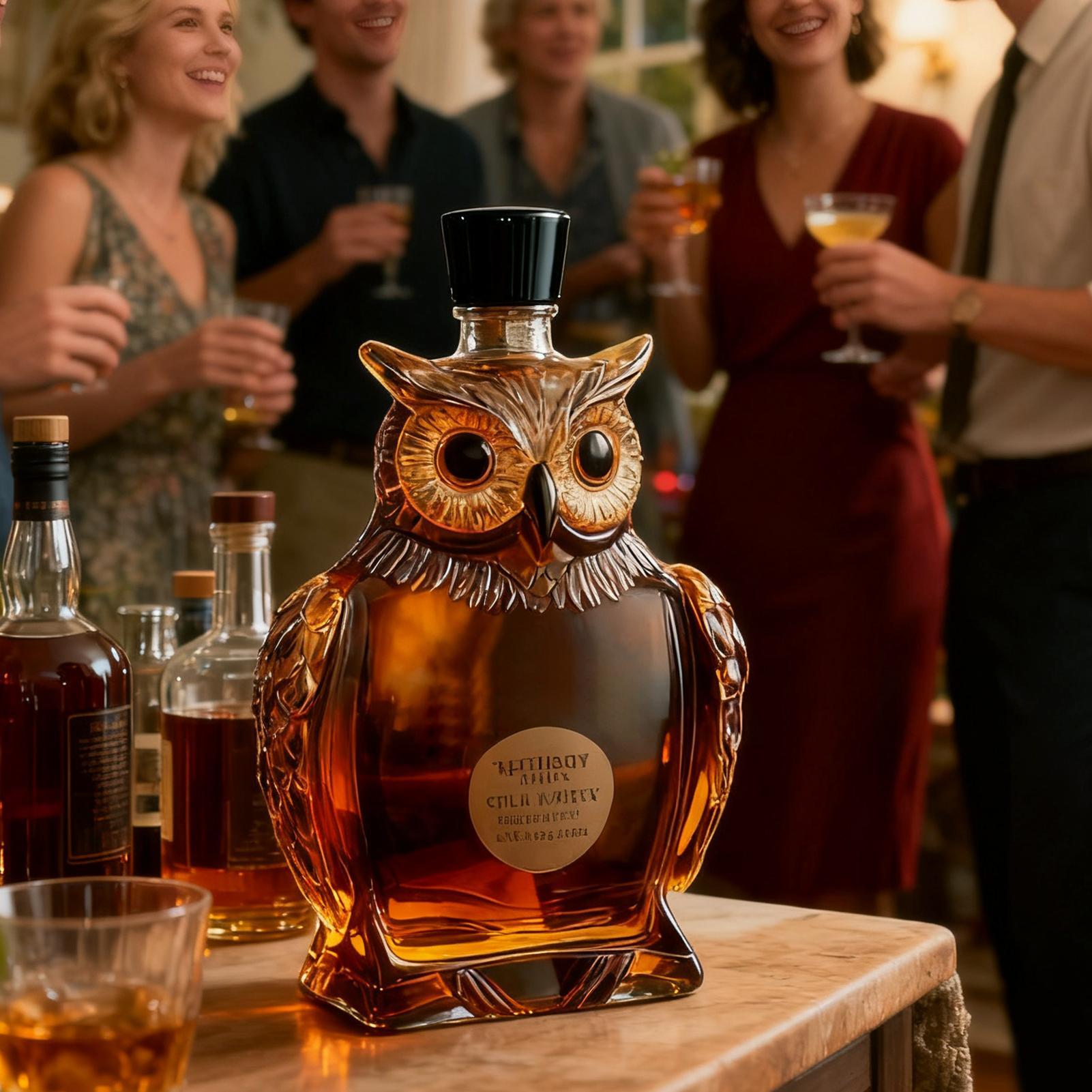 Owl Shape Home Bar Decanter 35 - огляд і ціна Glass Decanter Whiskey