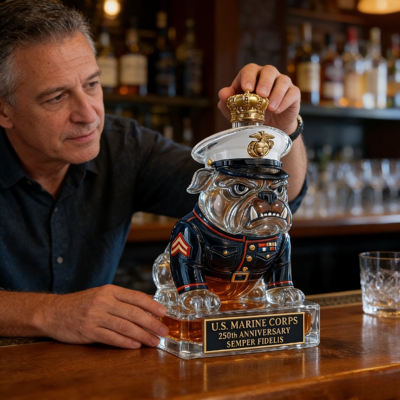 U.S. Marine Corps Bulldog Whis - огляд і ціна Glass Decanter Whiskey