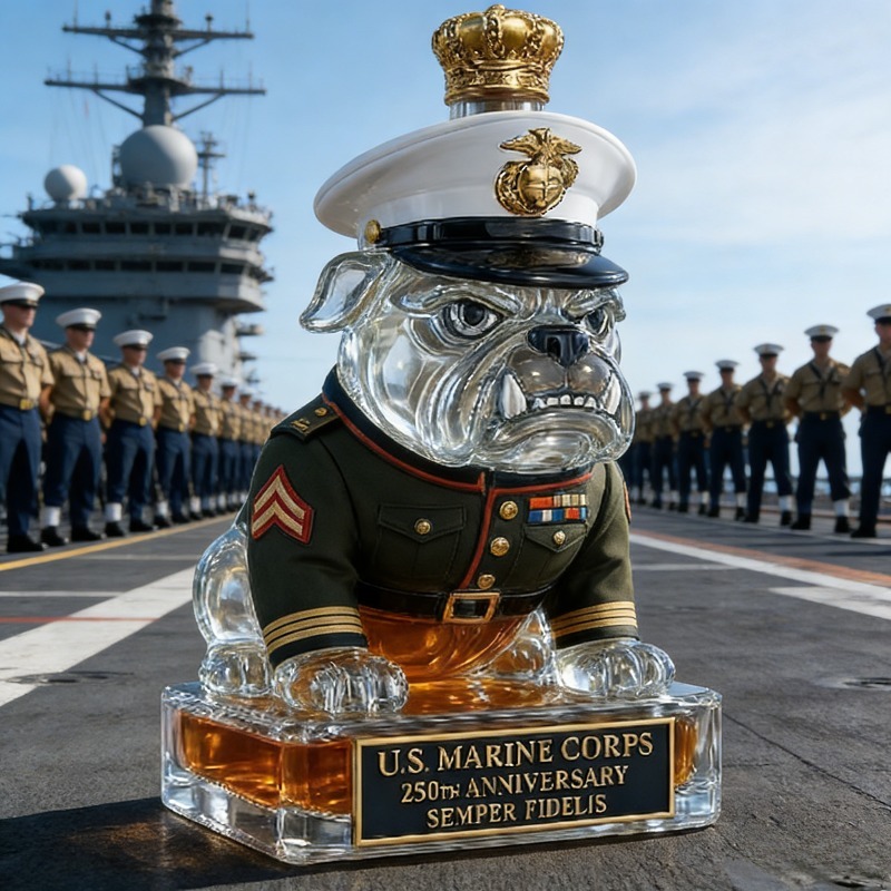 U.S. Marine Corps Bulldog Whis - огляд і ціна Glass Decanter Whiskey