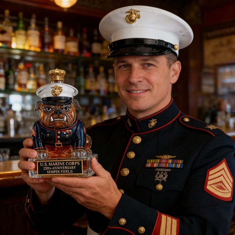U.S. Marine Corps Bulldog Whis - огляд і ціна Glass Decanter Whiskey