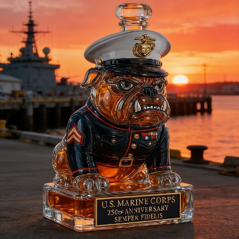U.S. Marine Corps Bulldog Whis - огляд і ціна Glass Decanter Whiskey