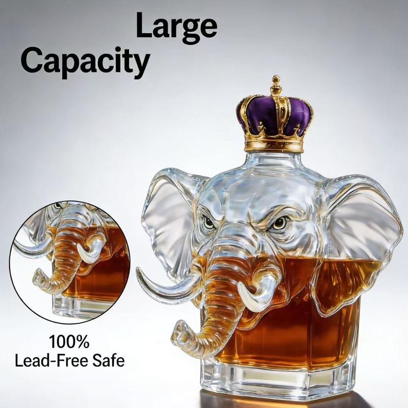 Unique Elephant Whiskey Decant - огляд і ціна Glass Decanter Whiskey